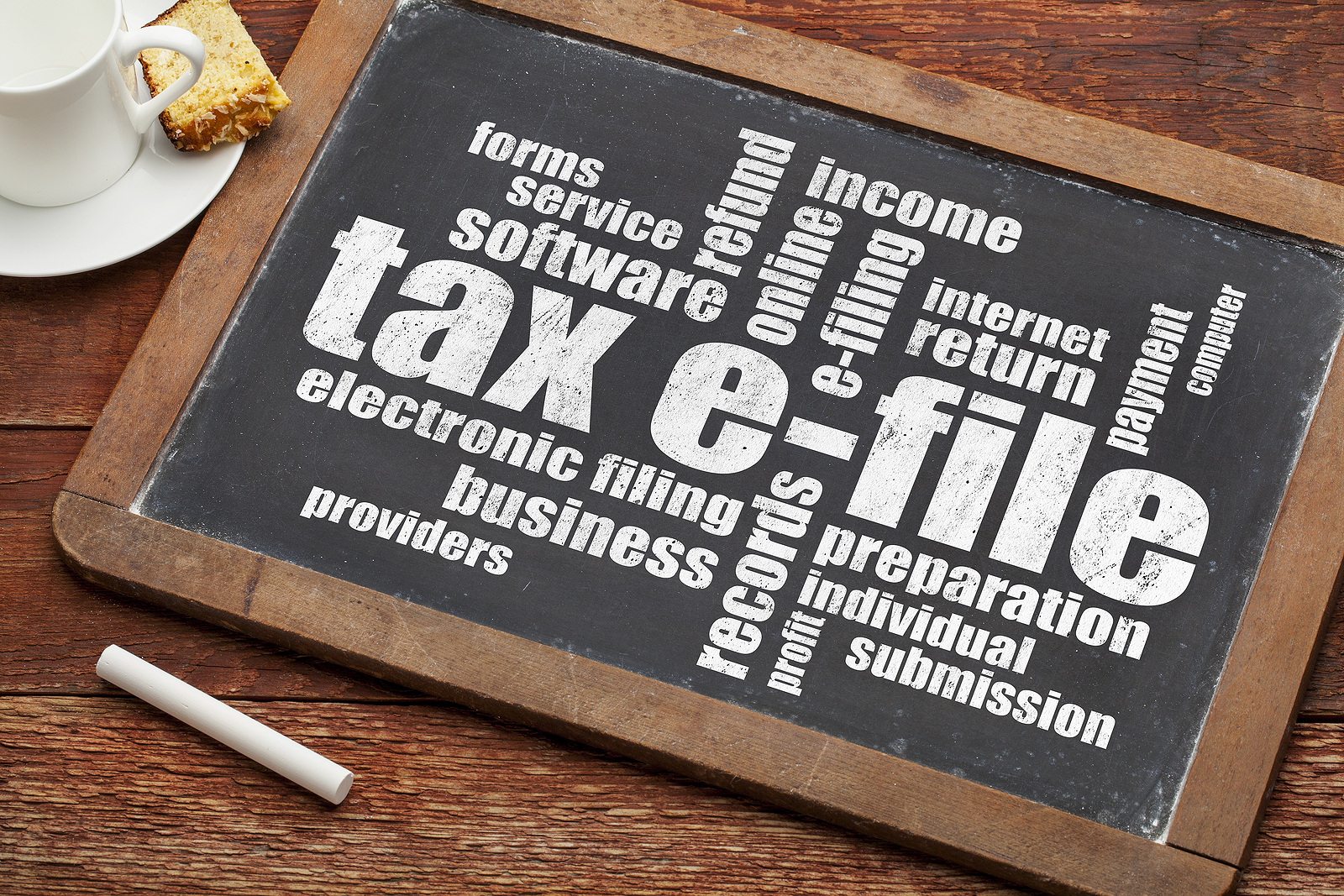 Tax-electronic-filing---word cloud Myrick CPA DC